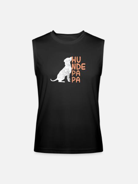 hunde papa - Men’s Performance Sleeveless Shirt - black