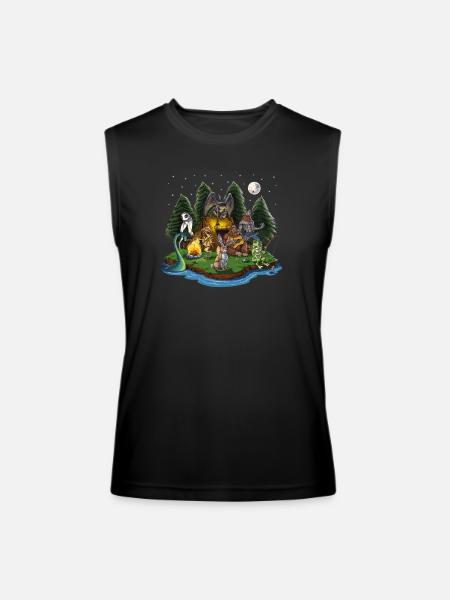 Cryptozoology Cryptids - Men’s Performance Sleeveless Shirt - black