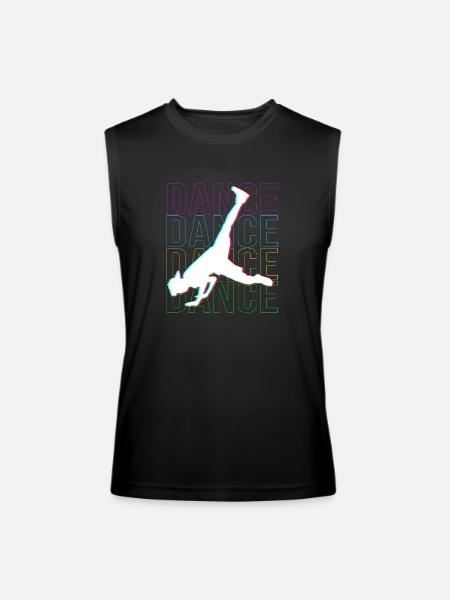 Bboy Dancer Break Dancing Breakdance - Men’s Performance Sleeveless Shirt - black - Front