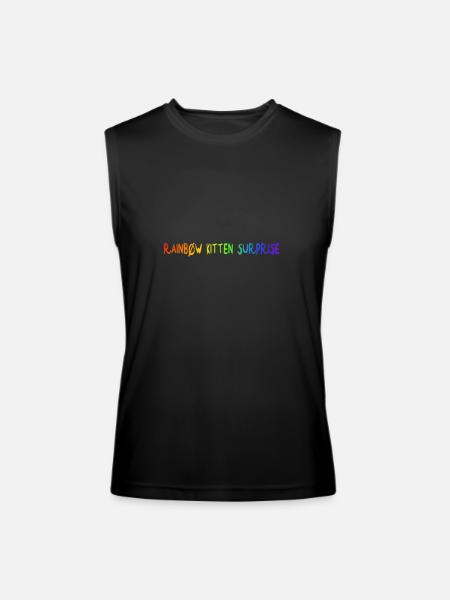 rainbow kitten surprise - Men’s Performance Sleeveless Shirt - black
