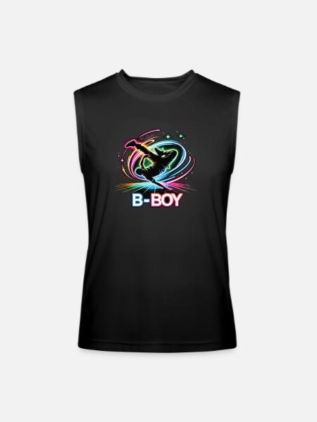 Breakdance Break Dancer Break Dance Children - Men’s Performance Sleeveless Shirt - black - Front