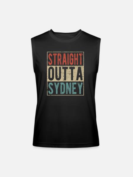 Straight outta Sydney - Men’s Performance Sleeveless Shirt - black