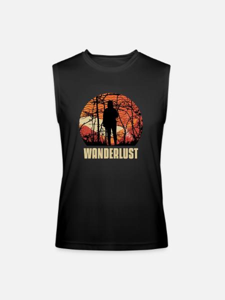WANDERLUST#1 - Men’s Performance Sleeveless Shirt - black