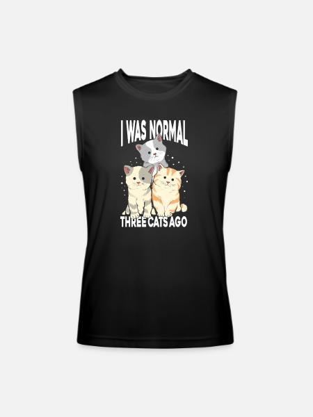 I Was Normal - Men’s Performance Sleeveless Shirt - black