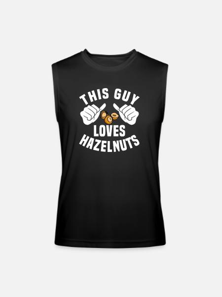 This Guy Loves Hazelnuts - Men’s Performance Sleeveless Shirt - black