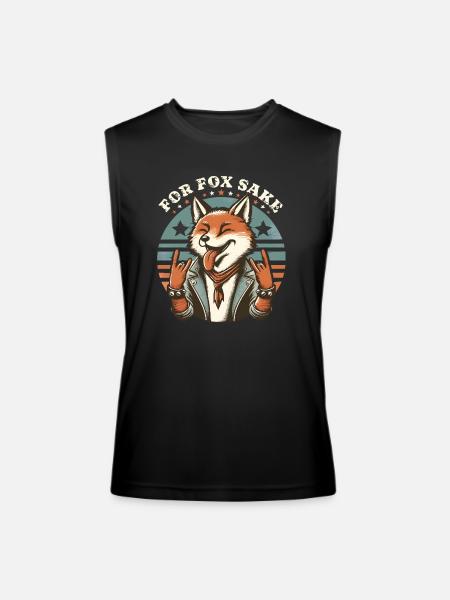 For Fox Sake - Men’s Performance Sleeveless Shirt - black