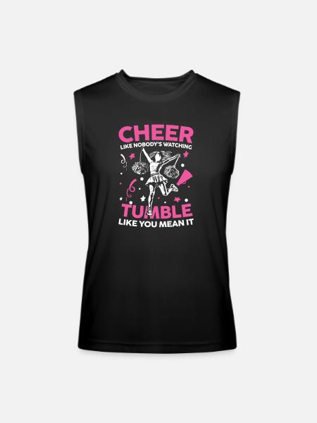 Cheer Like Nobody's Watching for a cheerleader - Men’s Performance Sleeveless Shirt - black - Front