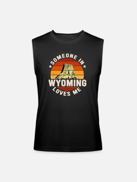 Someone In Wyoming Loves Me - Men’s Performance Sleeveless Shirt - black