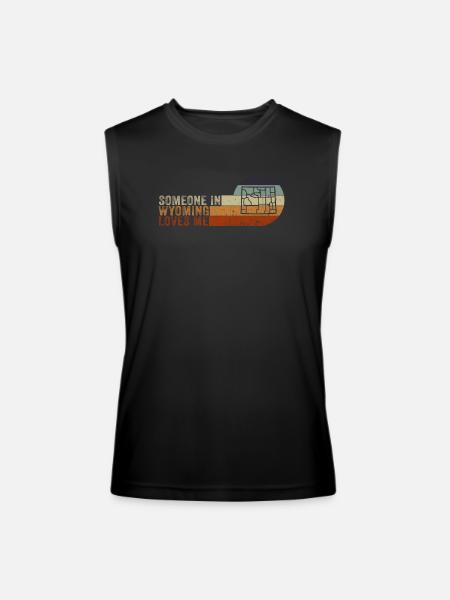 Someone In Wyoming Loves Me - Men’s Performance Sleeveless Shirt - black