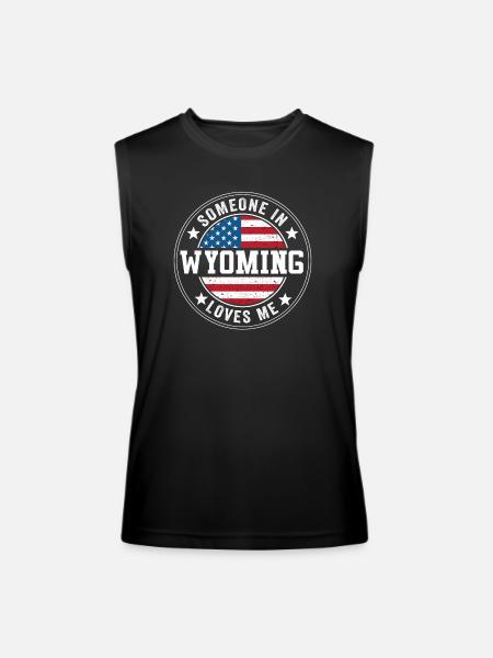 Someone In Wyoming Loves Me - Men’s Performance Sleeveless Shirt - black