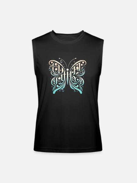 Flowing Elegance - Men’s Performance Sleeveless Shirt - black