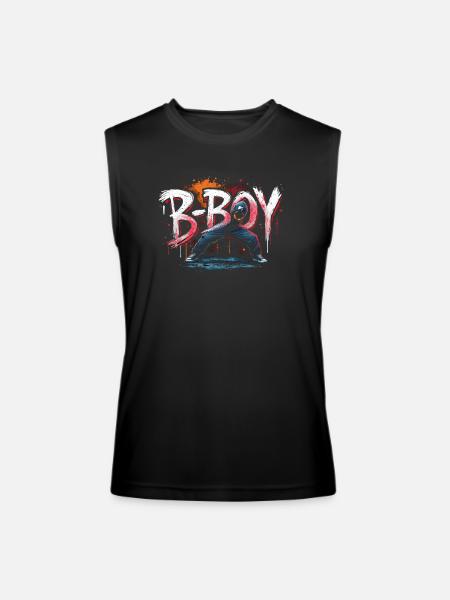 B-boy Break Dance Hip Hop Dance Dancer Break Dance - Men’s Performance Sleeveless Shirt - black - Front