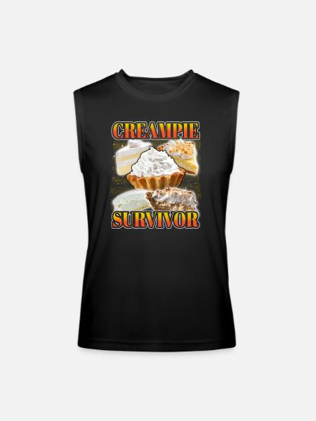 funny Creampie inappropriate embarrassing roulette - Men’s Performance Sleeveless Shirt - black - Front