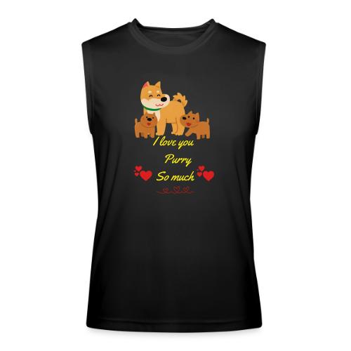 Cute Dog Family Love – “I Love You Purry So much - Men’s Performance Sleeveless Shirt