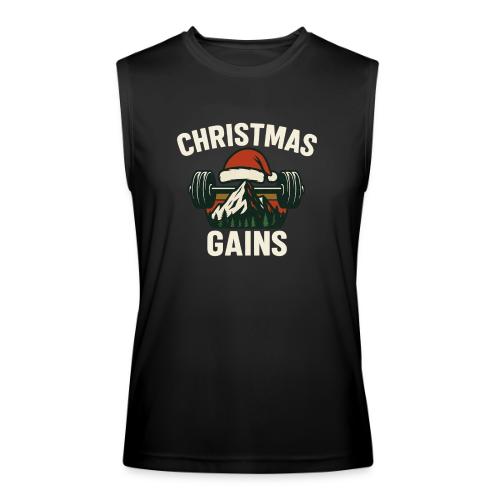 Christmas Gains – Santa Barbell Power - Men’s Performance Sleeveless Shirt