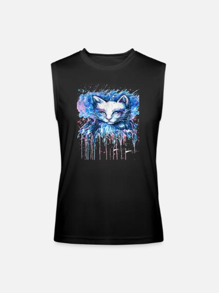 Blue Cat Real - Men’s Performance Sleeveless Shirt - black