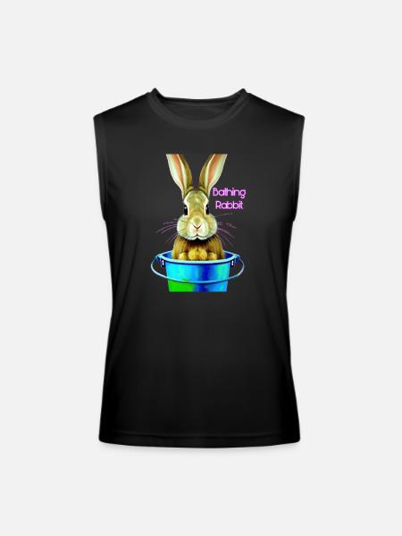 Rabbit in bucket - Men’s Performance Sleeveless Shirt - black