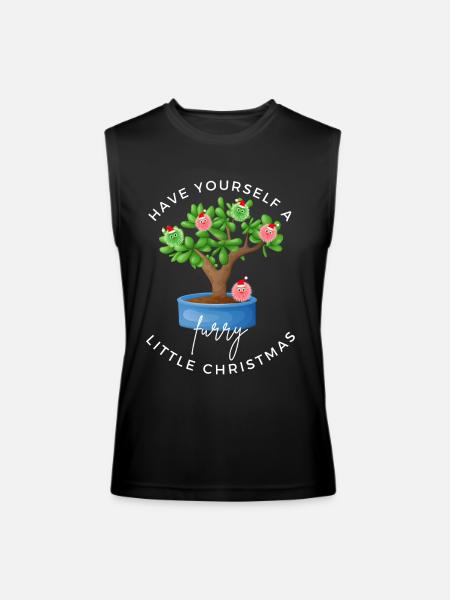 Have yourself a furry little Christmas - Men’s Performance Sleeveless Shirt - black - Front