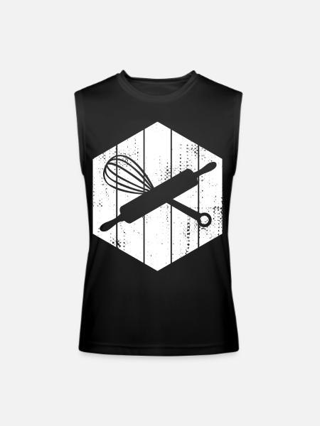 Rolling Pin Hand Mixer - Men’s Performance Sleeveless Shirt - black