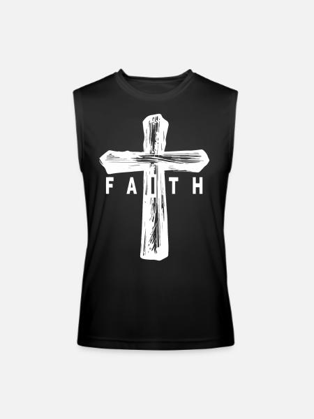 Christian Cross Religious - Men’s Performance Sleeveless Shirt - black