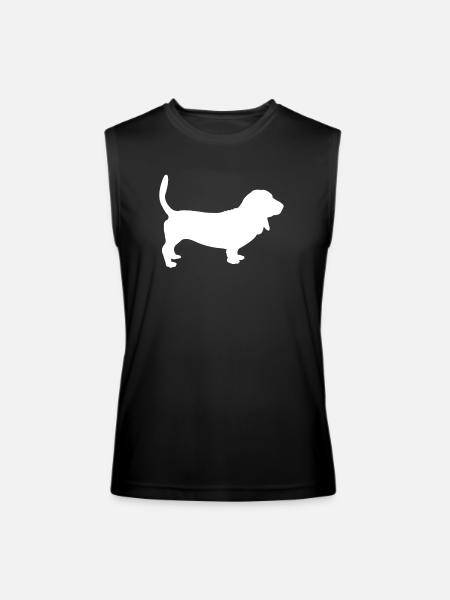 Basset Hound Dog - Men’s Performance Sleeveless Shirt - black