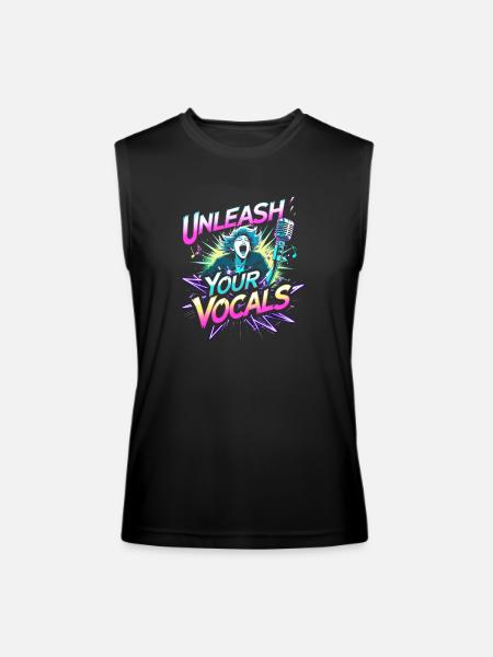 Karaoke Unleash Your Vocals - Men’s Performance Sleeveless Shirt - black