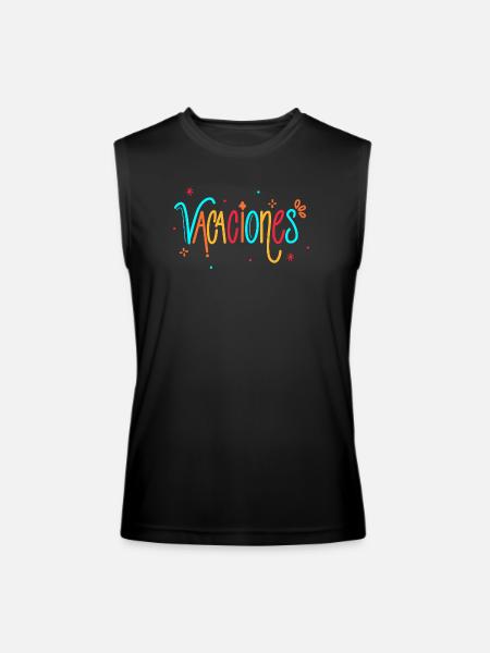 Vacaciones Rainbow Handletter - Men’s Performance Sleeveless Shirt - black