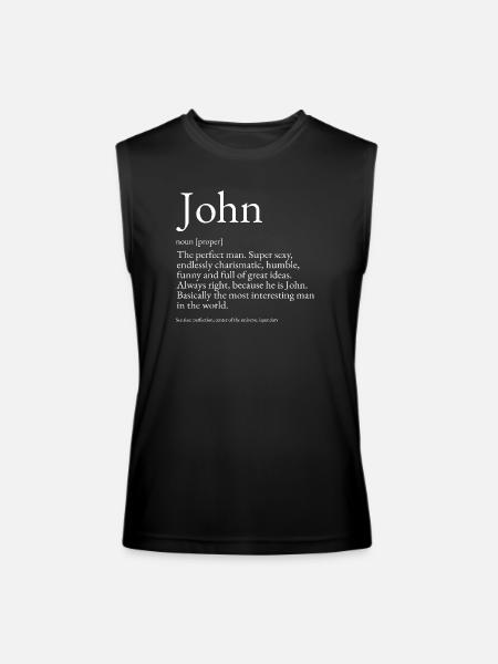 John Dictionary Definition Name John - Men’s Performance Sleeveless Shirt - black