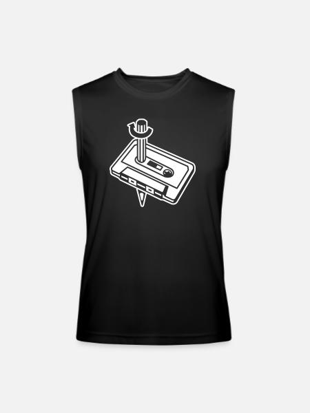 Unique Cassette Mixtape Relationship - Men’s Performance Sleeveless Shirt - black