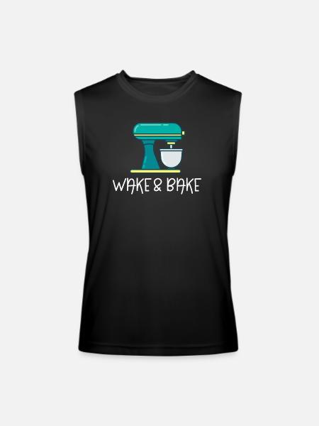 Wake And Bake - Men’s Performance Sleeveless Shirt - black