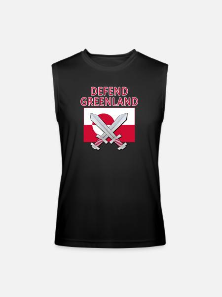 DEFEND GREENLAND - Men’s Performance Sleeveless Shirt - black