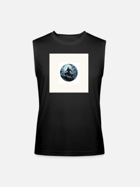 Moonlit Shadow Ninja Circle - Men’s Performance Sleeveless Shirt - black