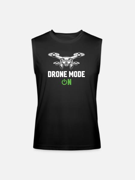 Drone Mode: On - Men’s Performance Sleeveless Shirt - black