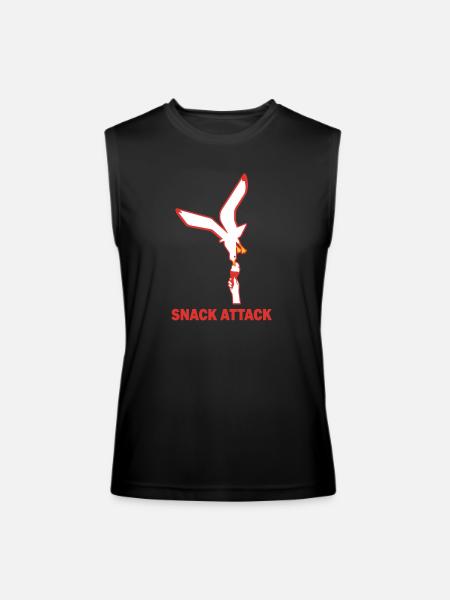 Snack Attack Seagull Ice Cream - Men’s Performance Sleeveless Shirt - black