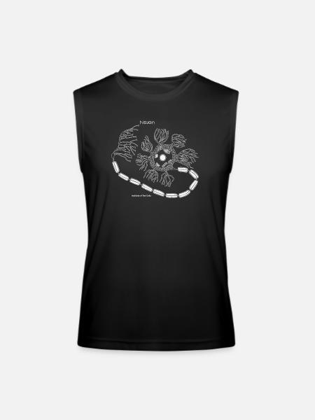 Neuron Cell Art - Men’s Performance Sleeveless Shirt - black
