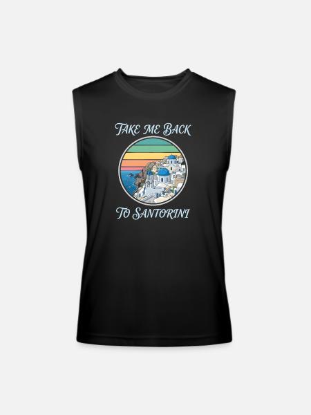 Take Me Back to Santorini - Men’s Performance Sleeveless Shirt - black - Front
