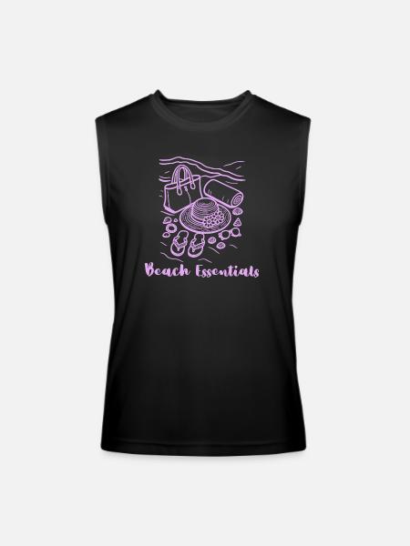 Beach Essentials Sketch - Men’s Performance Sleeveless Shirt - black