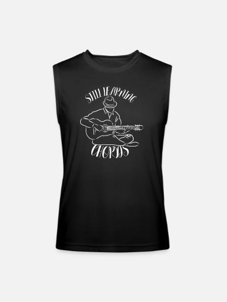 Still_Learning_Chords - Men’s Performance Sleeveless Shirt - black