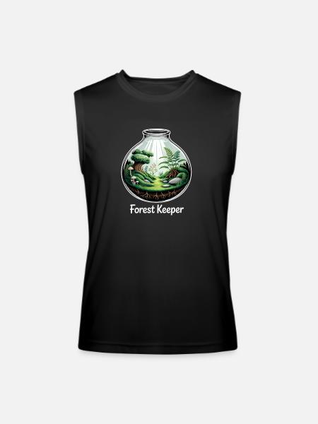 Forest Keeper Mossarium Terrarium - Men’s Performance Sleeveless Shirt - black