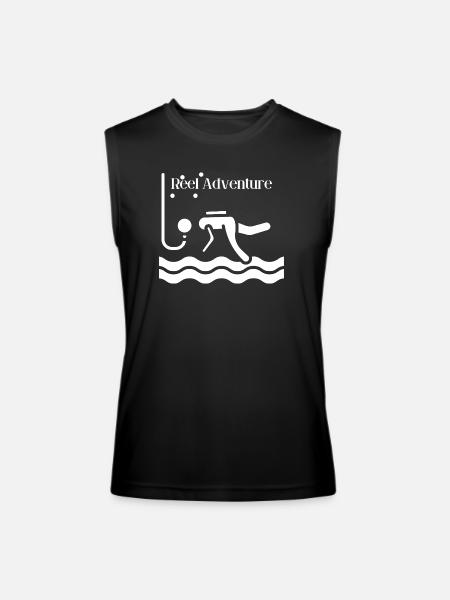 Reel_Adventure - Men’s Performance Sleeveless Shirt - black