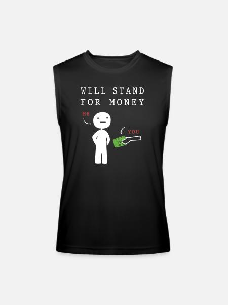 Money Meme Millennial Humor - Men’s Performance Sleeveless Shirt - black