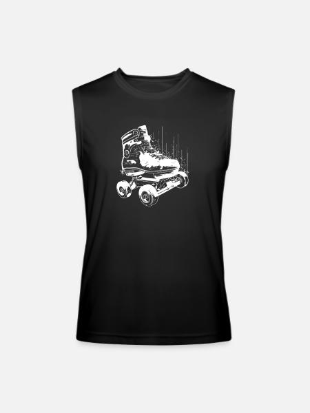 Roller Skates Graphic - Men’s Performance Sleeveless Shirt - black