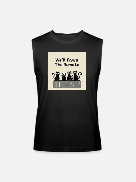 Paws The Remote TV - Men’s Performance Sleeveless Shirt - black