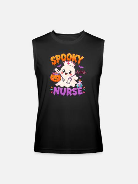 Spooky Nurse Halloween - Men’s Performance Sleeveless Shirt - black