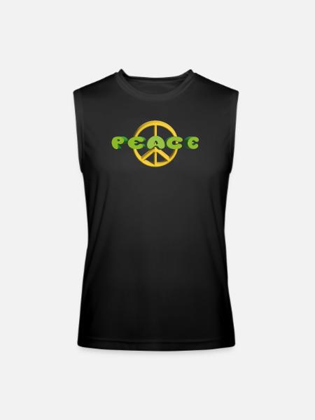 Peace on Earth - Men’s Performance Sleeveless Shirt - black