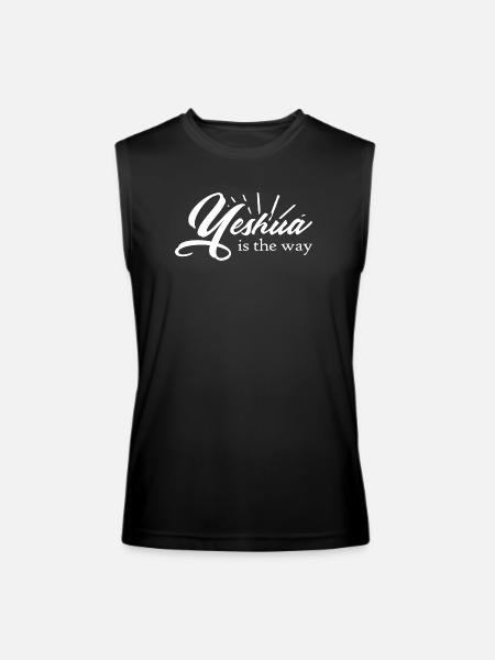 Yeshua Is The Way - Men’s Performance Sleeveless Shirt - black