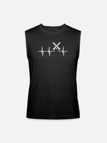 Farming Windmill ECG - Men’s Performance Sleeveless Shirt - black