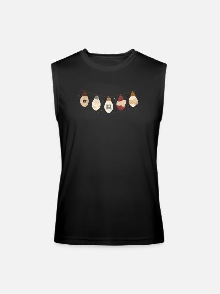 comfy lights winter - Men’s Performance Sleeveless Shirt - black