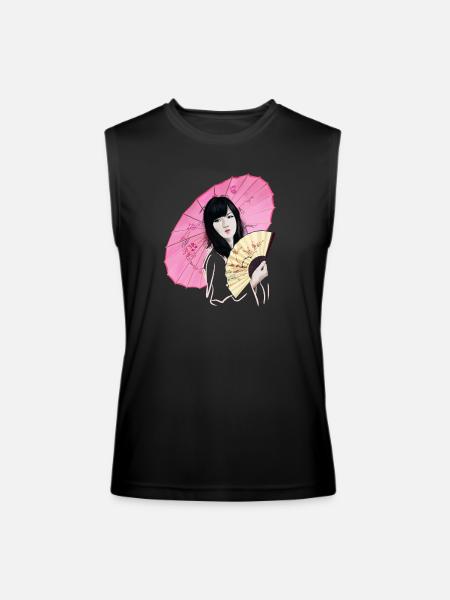 Sakura - Men’s Performance Sleeveless Shirt - black