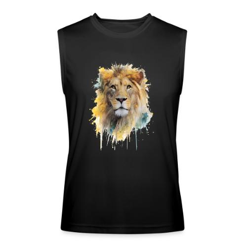 Watercolor Lion Portrait - Men’s Performance Sleeveless Shirt
